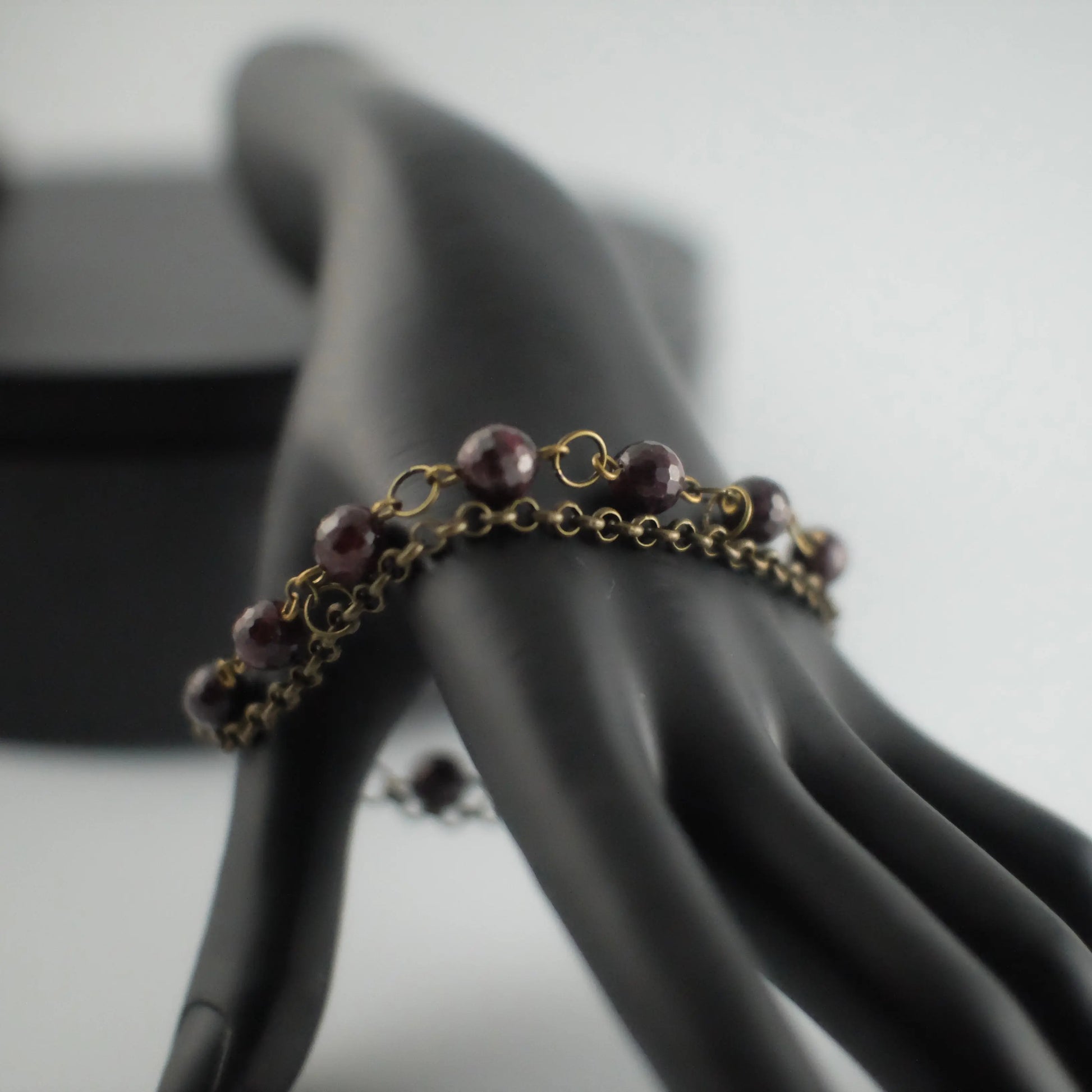 Beaded Garnet  Bracelet