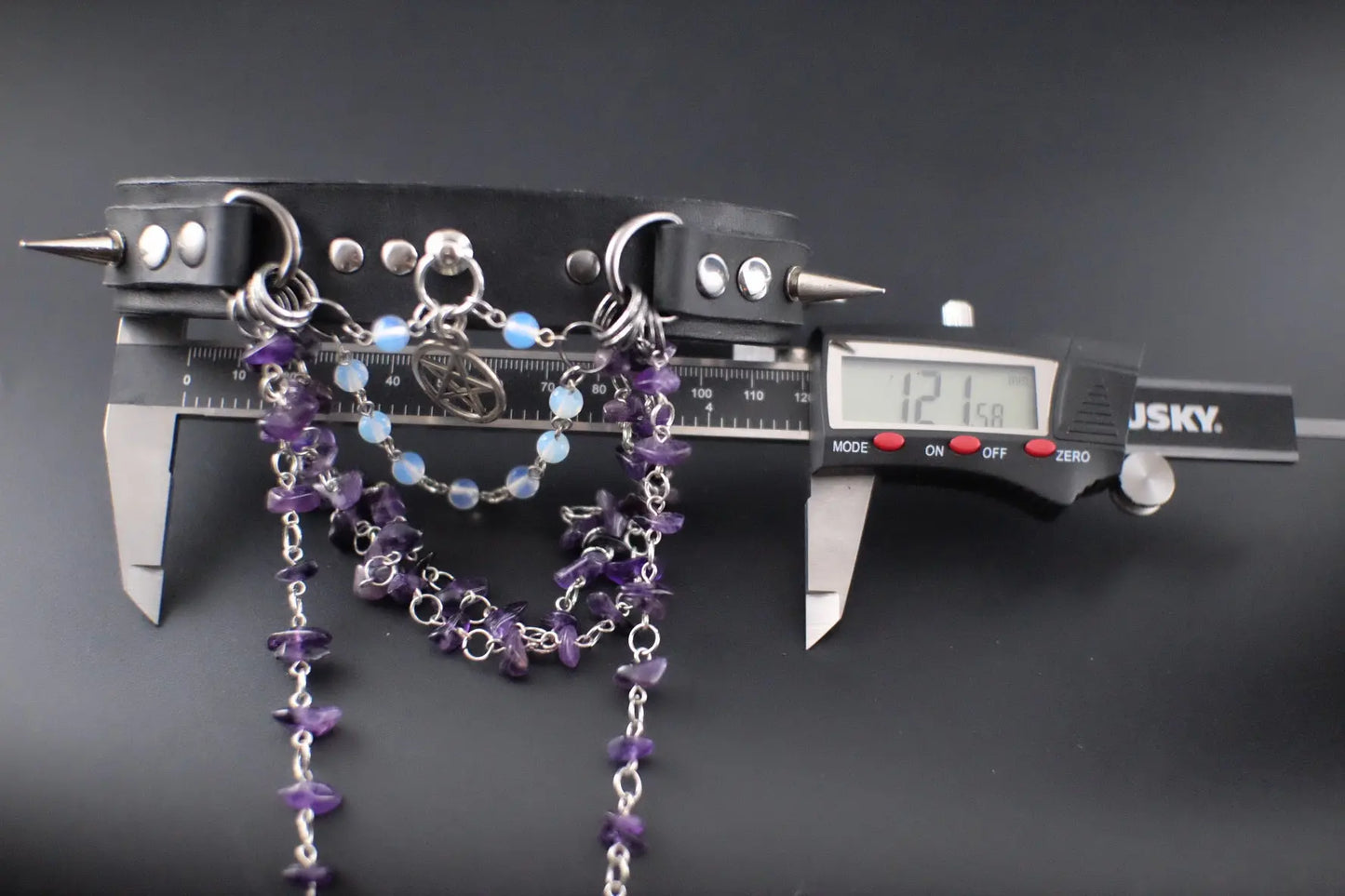 Mystic Being Moonstone and Amethyst Choker - Urban Alcatraz 