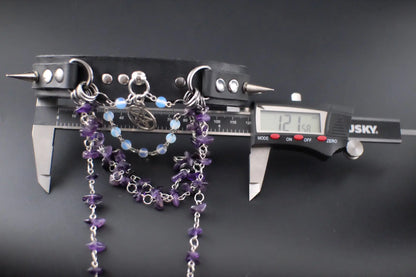 Mystic Being Moonstone and Amethyst Choker - Urban Alcatraz 