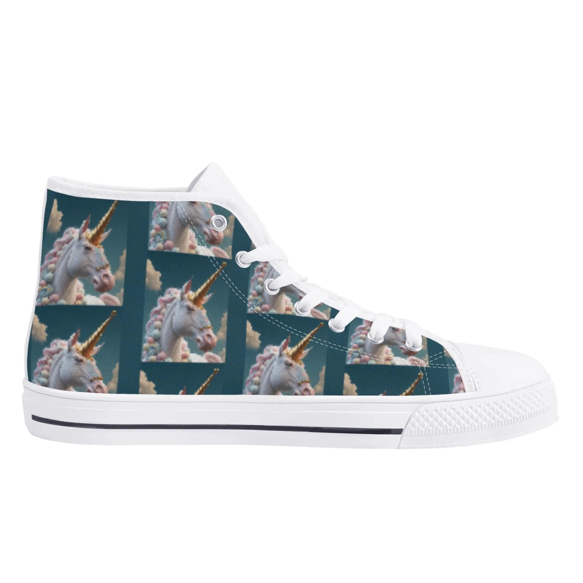 Unicorn Women's High Top Canvas Shoes P.Customs