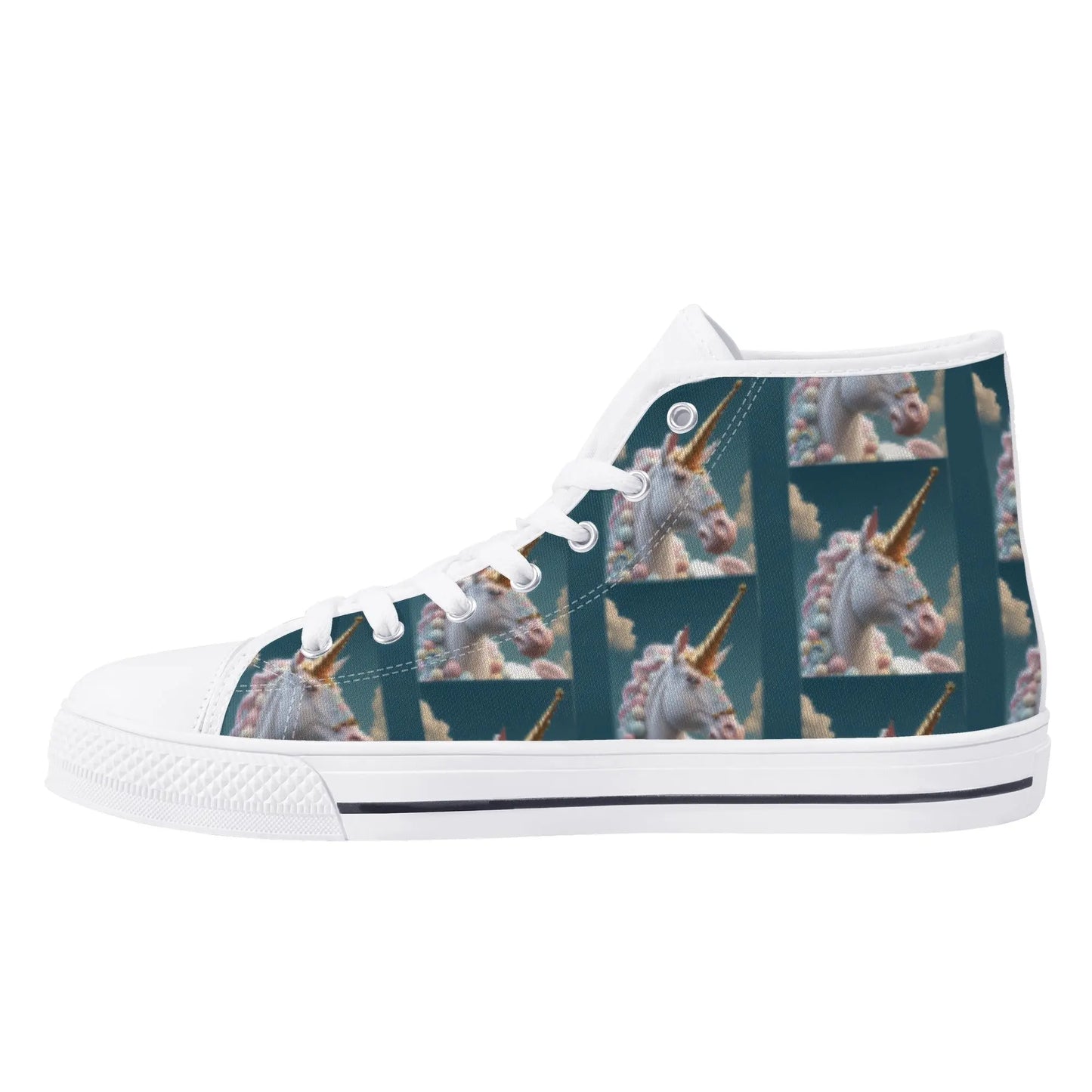 Unicorn Women's High Top Canvas Shoes P.Customs