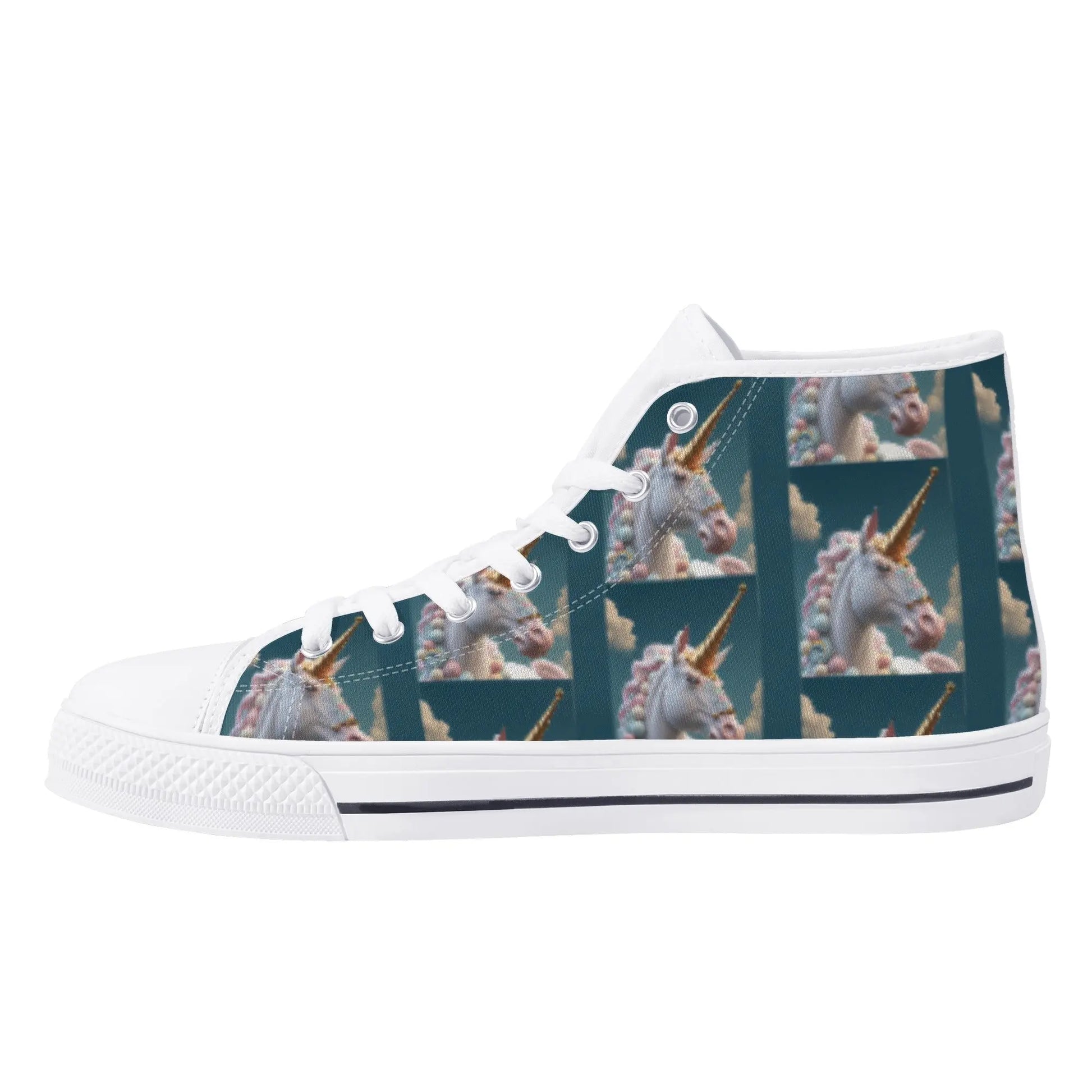 Unicorn Women's High Top Canvas Shoes P.Customs