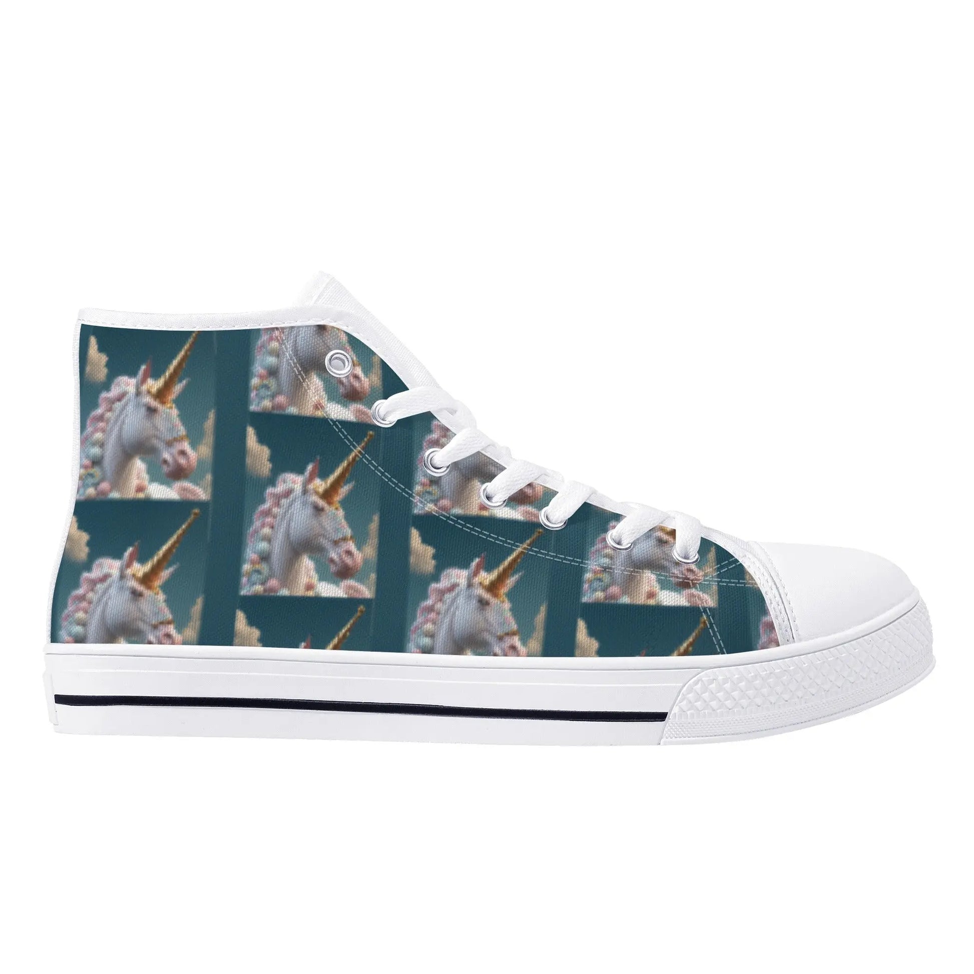 Unicorn Women's High Top Canvas Shoes P.Customs