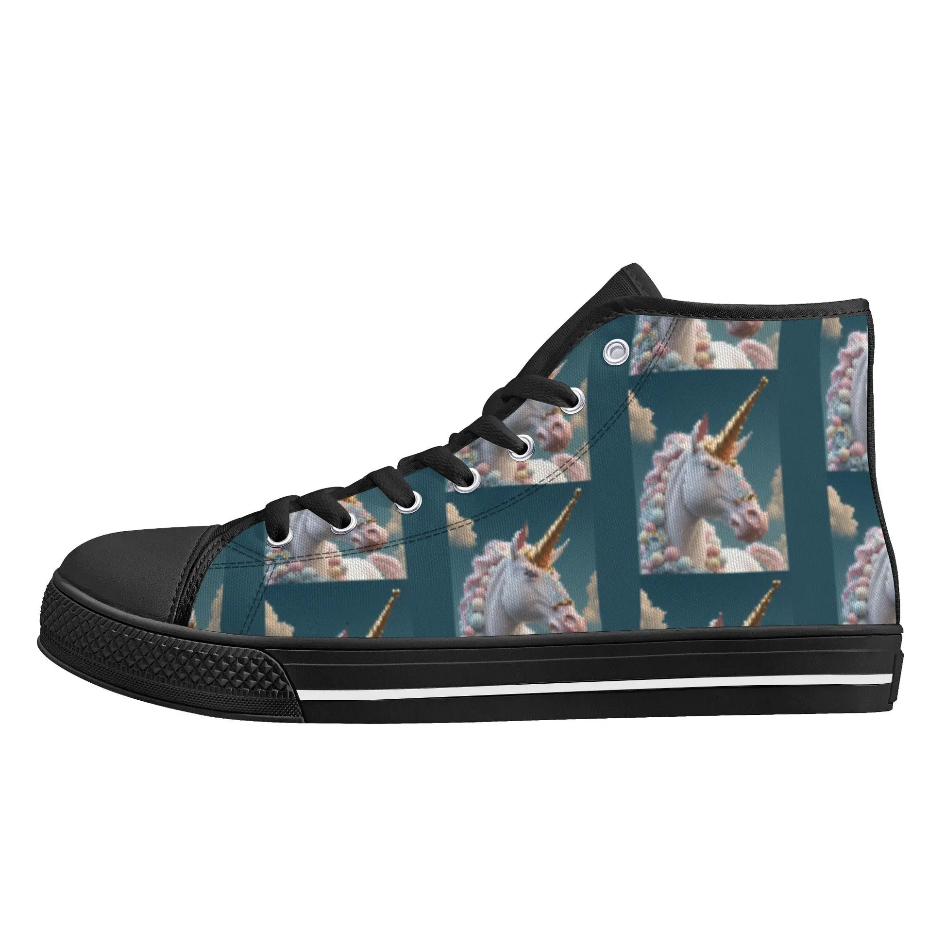 Unicorn Women's High Top Canvas Shoes P.Customs