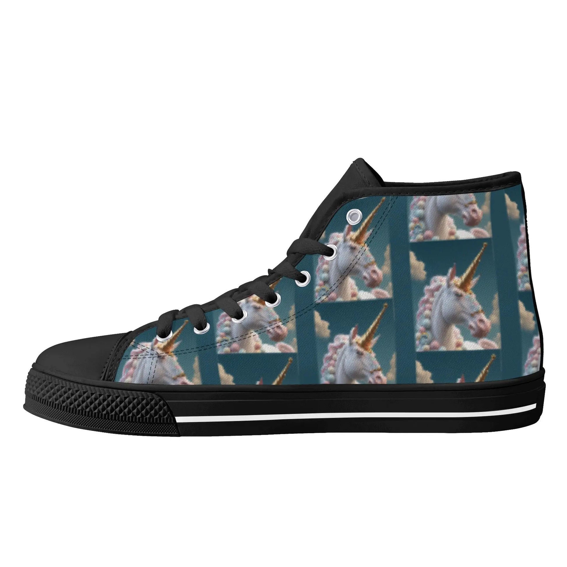Unicorn Women's High Top Canvas Shoes P.Customs