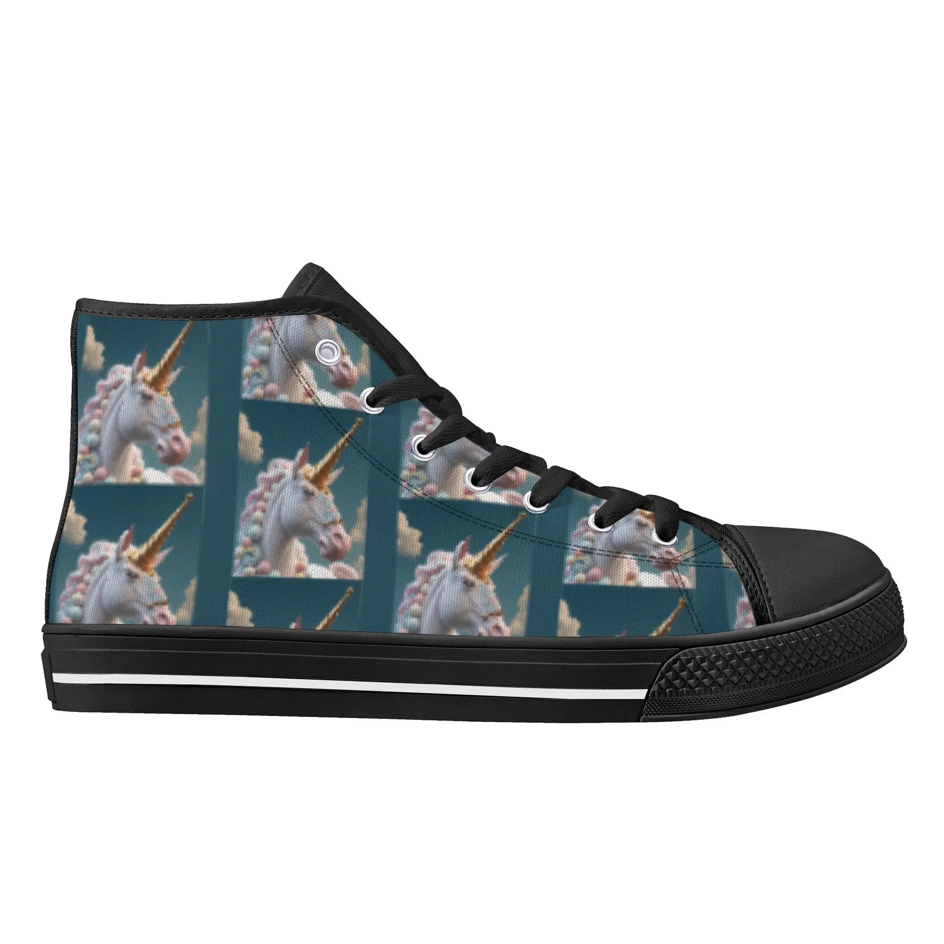 Unicorn Women's High Top Canvas Shoes P.Customs