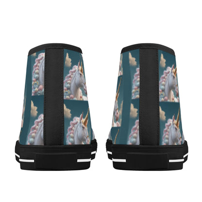 Unicorn Women's High Top Canvas Shoes P.Customs