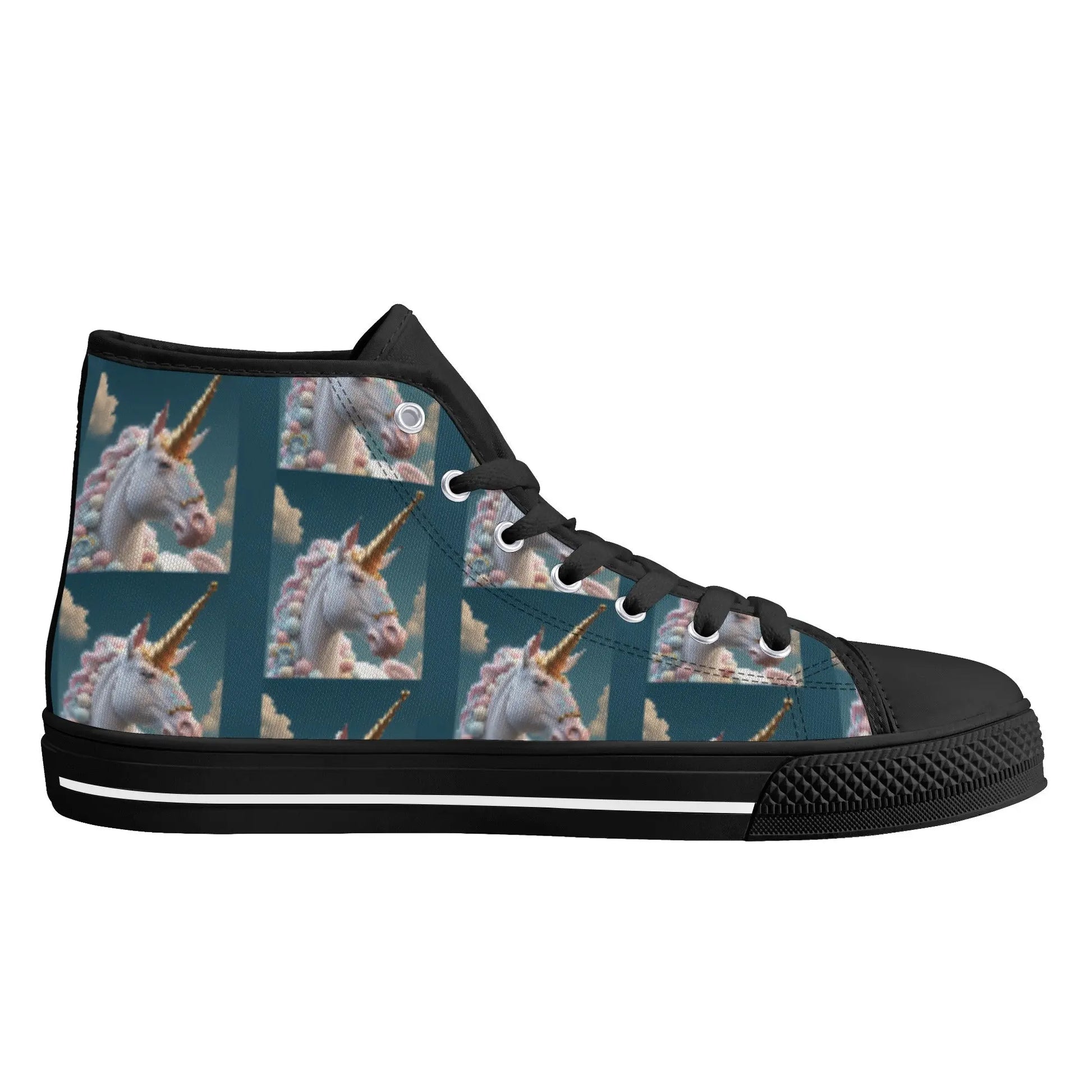 Unicorn Women's High Top Canvas Shoes P.Customs