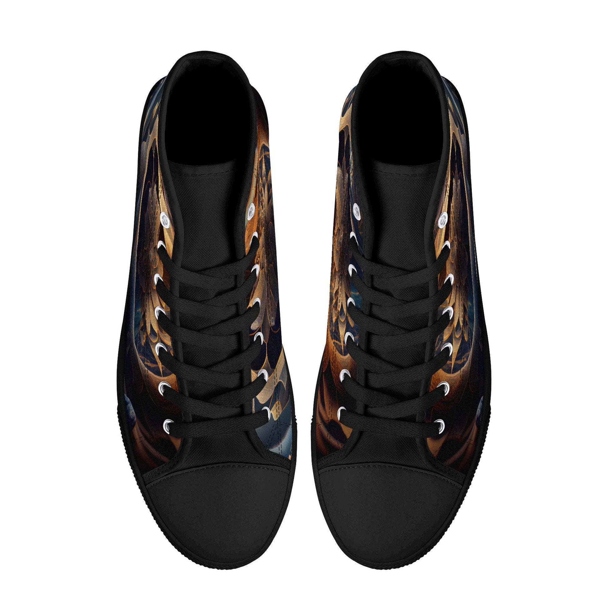 Harmony Unveiled✨ Earth-Inspired Flower of Life Ladies High Tops - Urban Alcatraz ™