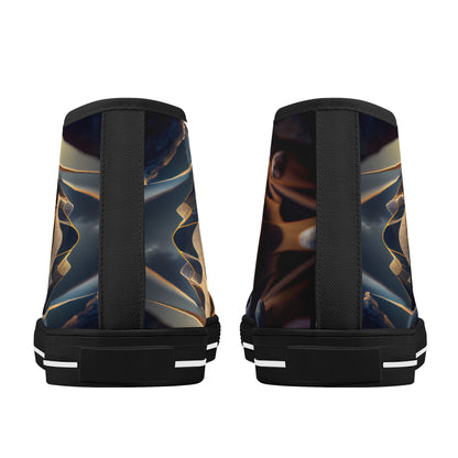 Harmony Unveiled✨ Earth-Inspired Flower of Life Ladies High Tops - Urban Alcatraz ™