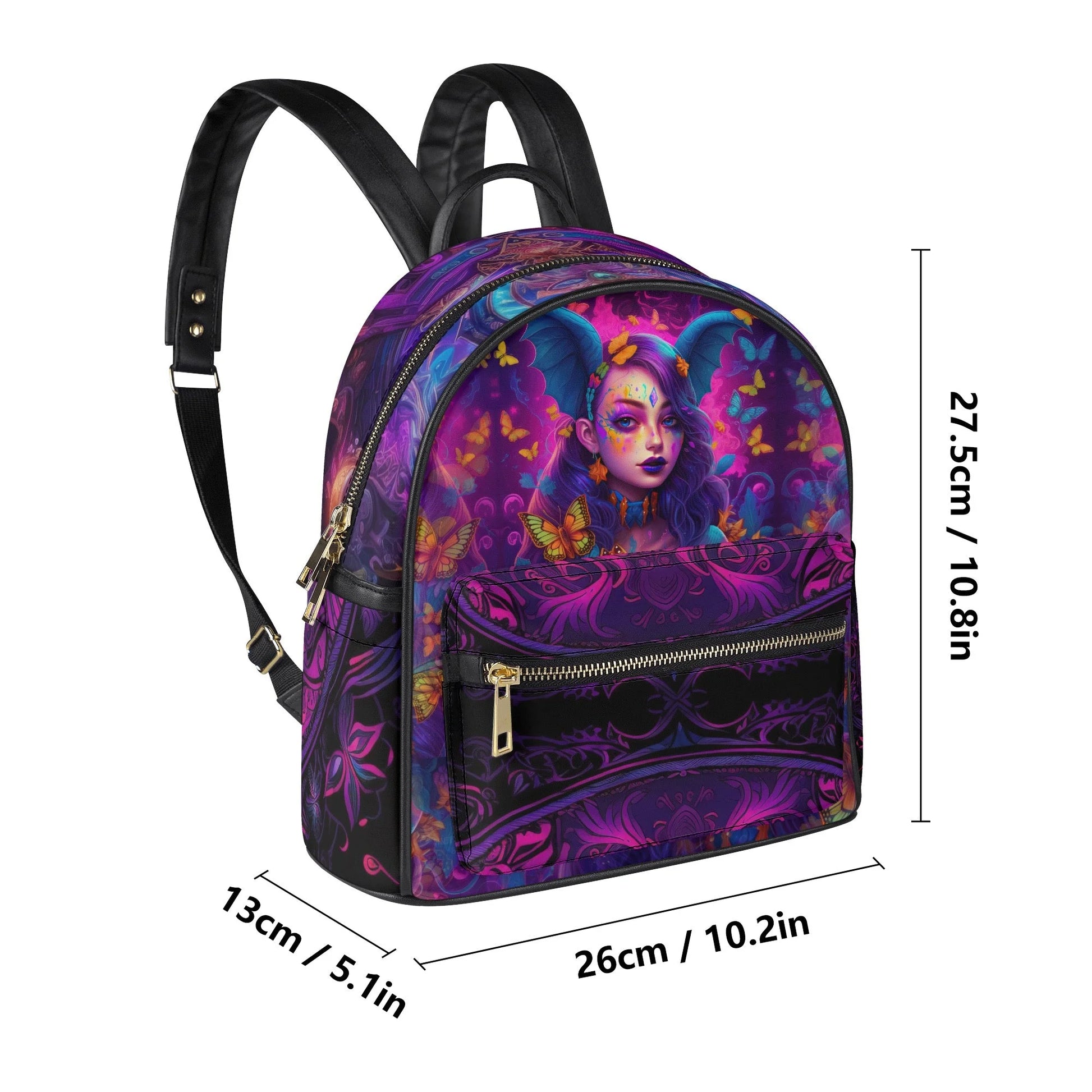 Womens Casual PU Backpack P.Customs