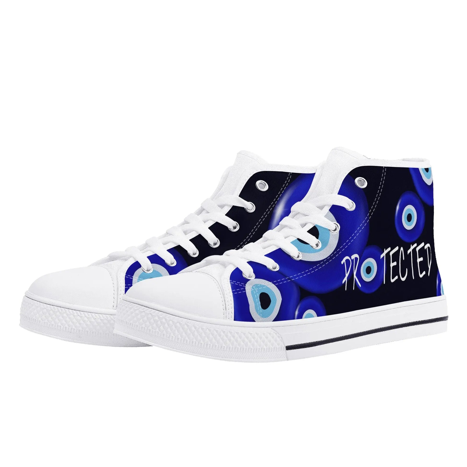 Evil Eye/ Narza 🧿 Female High Top Canvas Shoes Urban Alcatraz