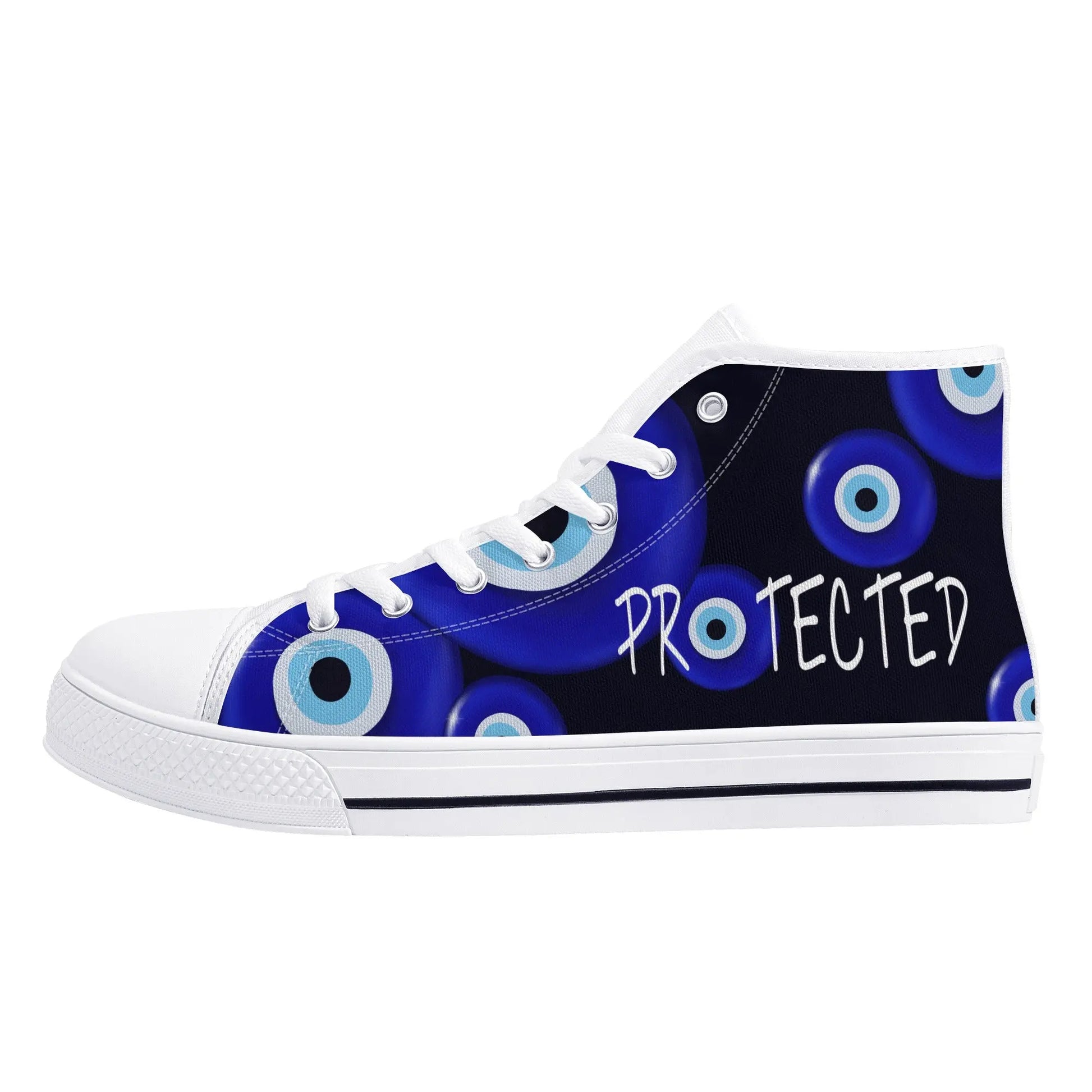 Evil Eye/ Narza 🧿 Female High Top Canvas Shoes Urban Alcatraz