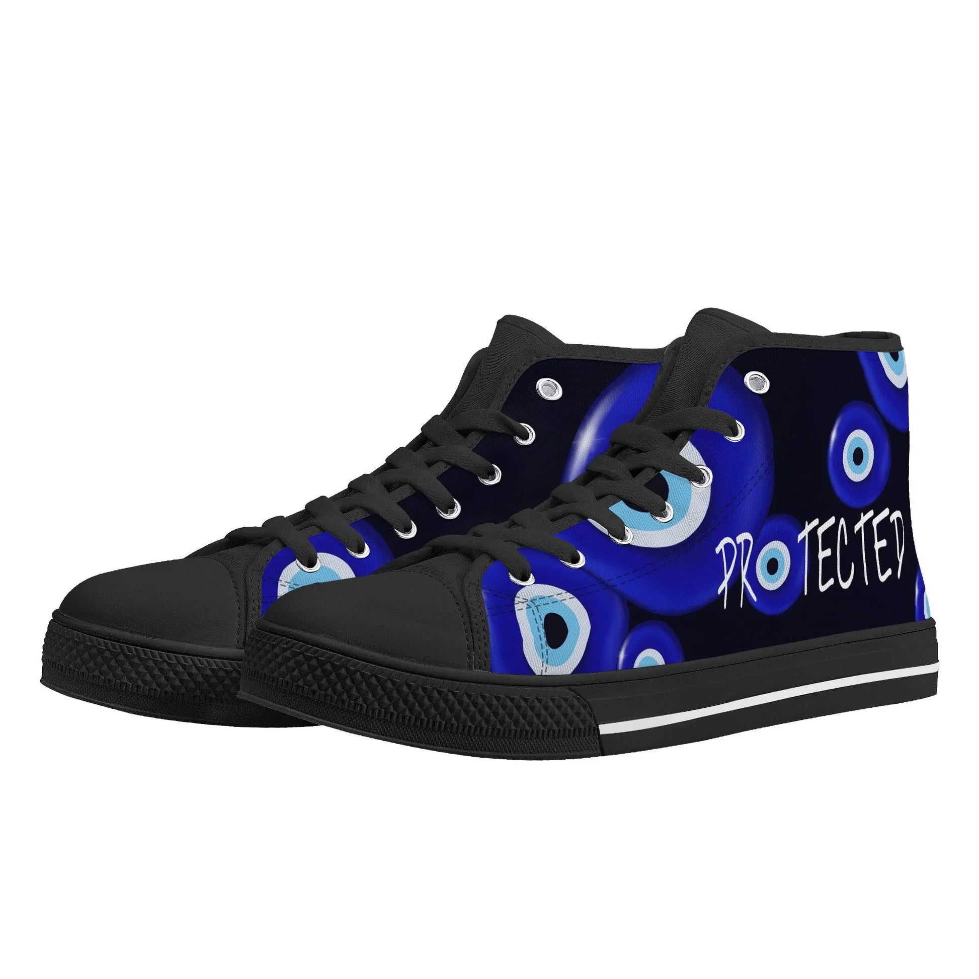 Evil Eye/ Narza 🧿 Female High Top Canvas Shoes Urban Alcatraz