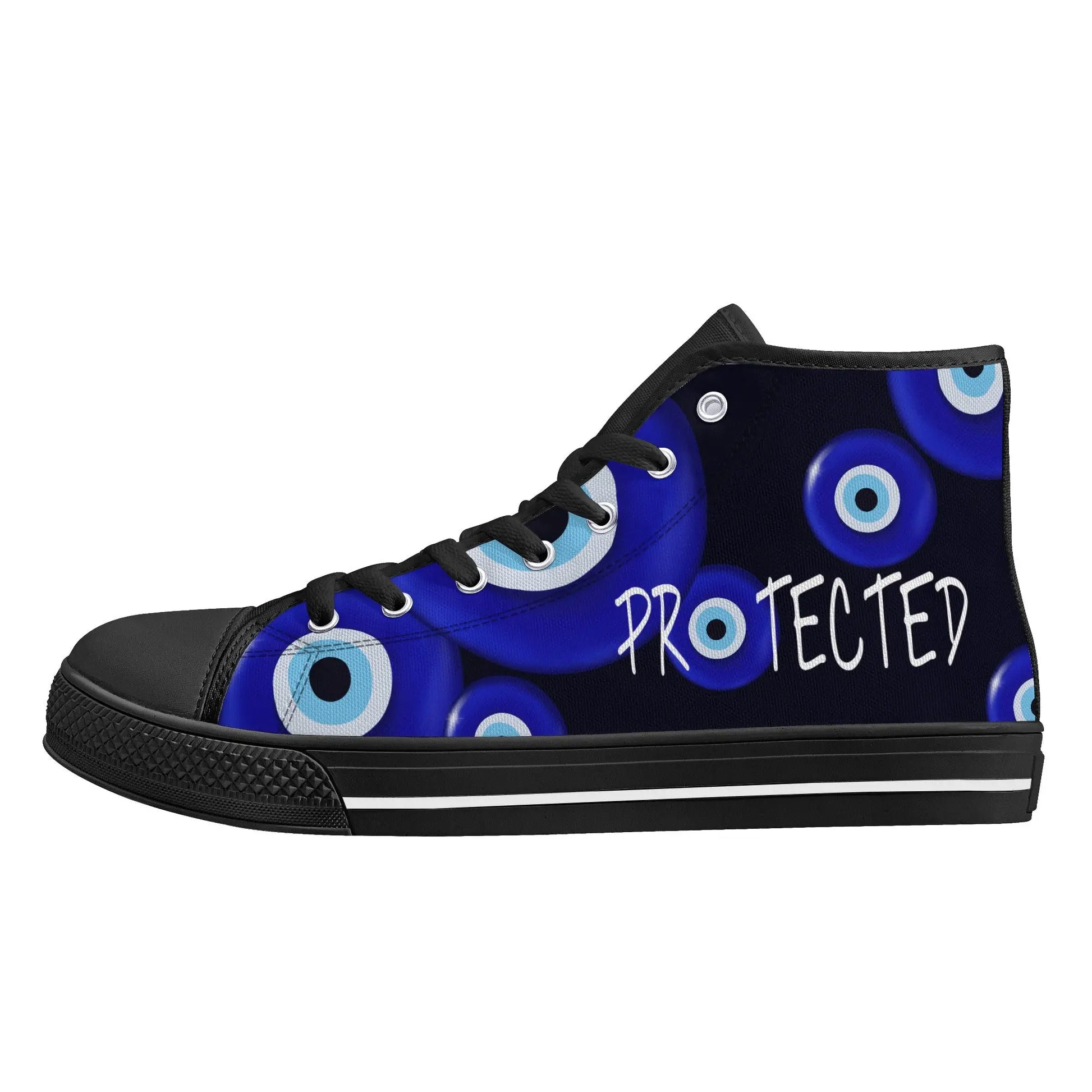 Evil Eye/ Narza 🧿 Female High Top Canvas Shoes Urban Alcatraz